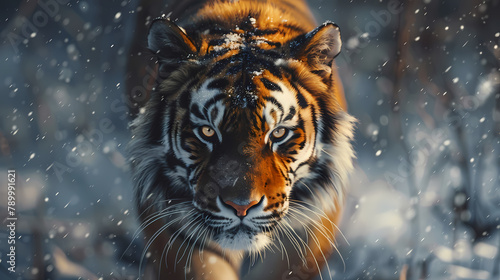 tiger in the water 4k wallpaper