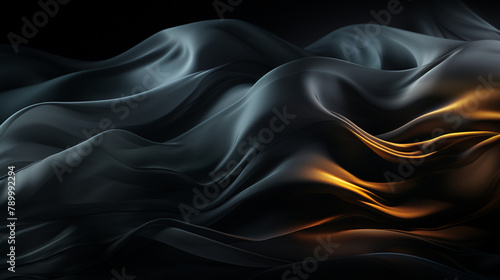 Wallpaper Mural black transparent fabric wallpaper background сreated with Generative Ai Torontodigital.ca