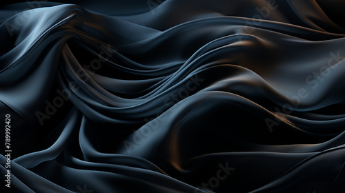 black transparent fabric wallpaper background сreated with Generative Ai