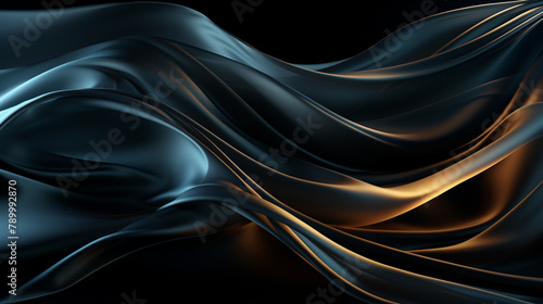 black transparent fabric wallpaper background сreated with Generative Ai