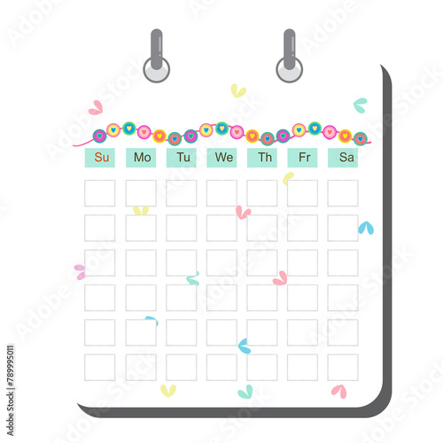 desktop calendar elements template 