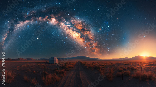 Milky Way Galaxy background with various very beautiful colors and shapes