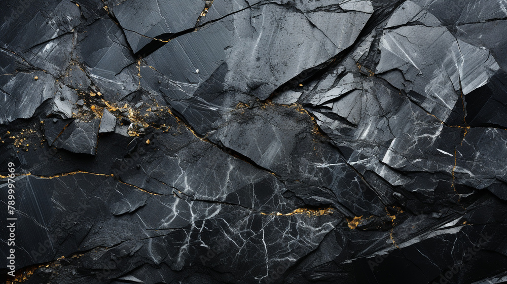 Black white rock texture. Dark gray stone granite background for design сreated with Generative Ai