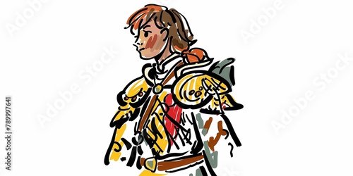 knight girl  medieval illustration  desktop background