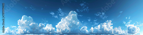 Panoramic sky views showcasing dynamic cloud formations and light play. Atmospheric backgrounds for meditation and reflection. Design for wallpaper, backgrounds, and peaceful concept imagery photo