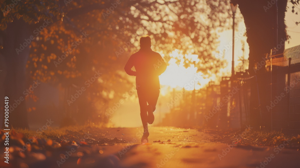 Silhouette of a runner at sunrise. Captures motivation, healthy lifestyle. Silhouette of a runner at sunrise. Captures motivation, healthy lifestyle.
