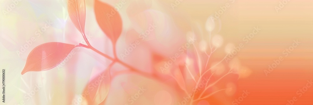 Dreamlike Botanical Banner in Warm Pastel Tones Dreamlike Botanical Banner in Warm Pastel Tones
