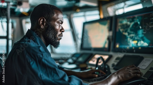 A ships captain receiving uptodate information about potential hazards or threats along their designated route as part of maritime intelligences efforts to enhance navigation .