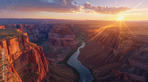 beautiful views and amazing natural atmosphere of Grand Canyon National Park photo