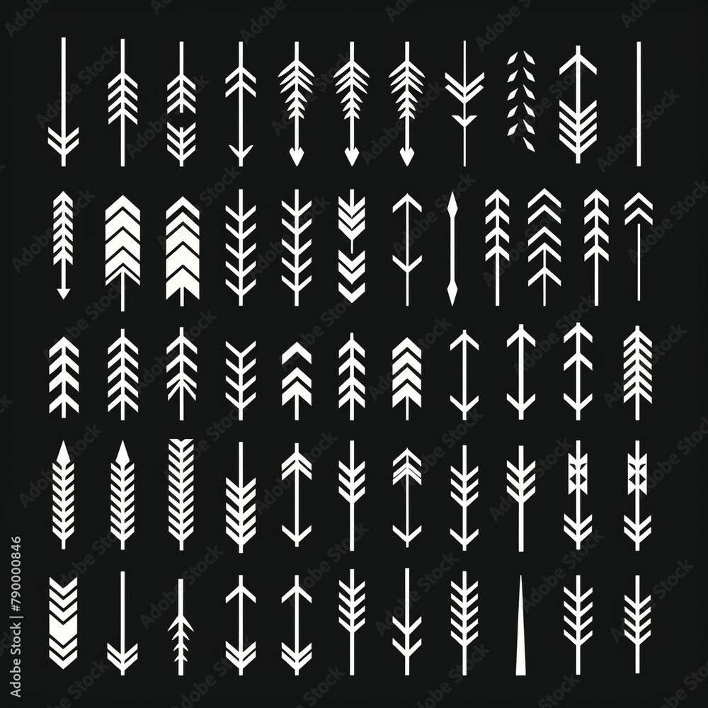 Arrow icons set. Arrow collection. Simple arrow big set сreated with Generative Ai Arrow icons set. Arrow collection. Simple arrow big set сreated with Generative Ai