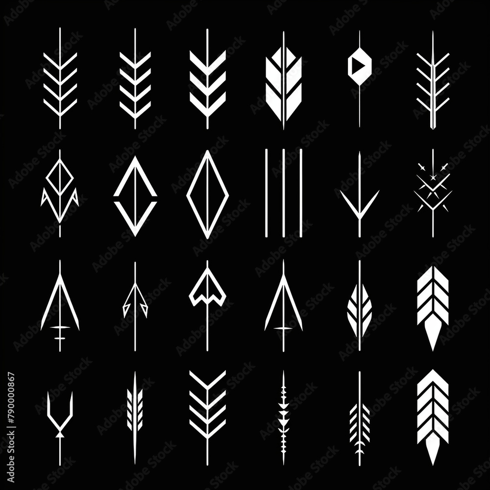 Arrow icons set. Arrow collection. Simple arrow big set сreated with Generative Ai Arrow icons set. Arrow collection. Simple arrow big set сreated with Generative Ai