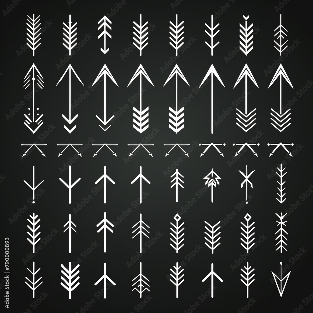 Arrow icons set. Arrow collection. Simple arrow big set сreated with Generative Ai Arrow icons set. Arrow collection. Simple arrow big set сreated with Generative Ai