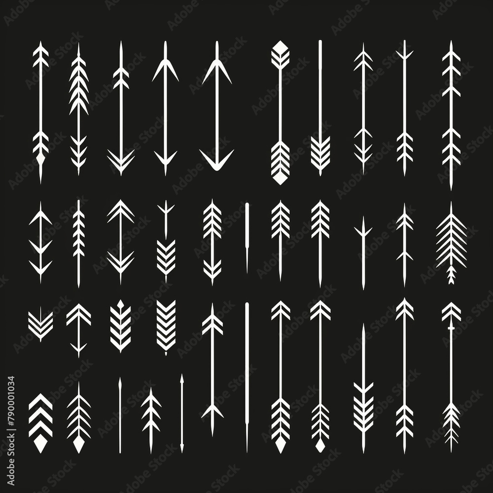 Arrow icons set. Arrow collection. Simple arrow big set сreated with Generative Ai Arrow icons set. Arrow collection. Simple arrow big set сreated with Generative Ai