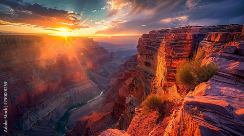 beautiful views and amazing natural atmosphere of Grand Canyon National Park photo