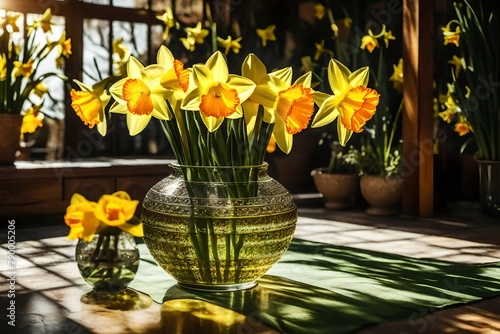 yellow tulips in a vase