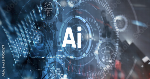 Ai concept. Artificial intelligence analytics. Futuristic technology transformation. Automation and an autonomous brain