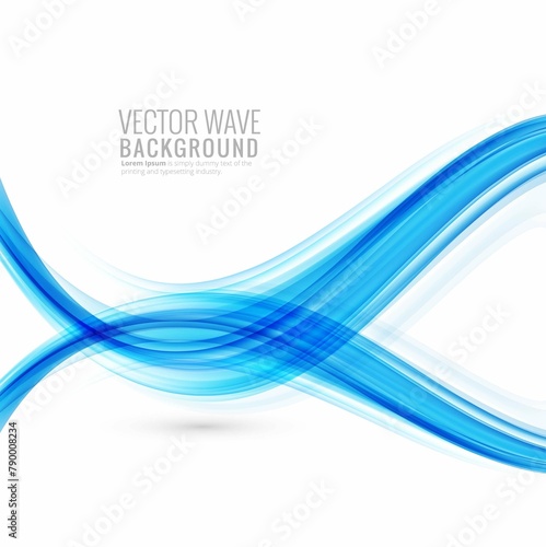 Abstract creative stylish blue wave background 2