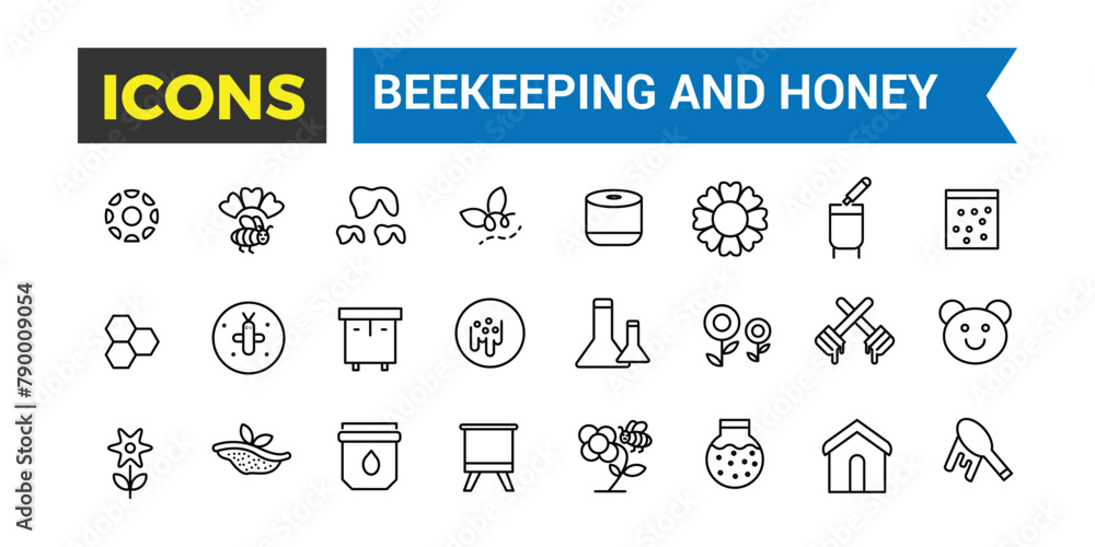 Beekeeping And Honey Products Icons Set, Set Of Bee Hive, Apiary, Apiculture, Beekeeper, Honey Jar, Pollen, Perga, Bee Bread, Bee Queen, Royal Jelly, Apiculture Vector Icon, Vector Illustration Beekeeping And Honey Products Icons Set, Set Of Bee Hive, Apiary, Apiculture, Beekeeper, Honey Jar, Pollen, Perga, Bee Bread, Bee Queen, Royal Jelly, Apiculture Vector Icon, Vector Illustration