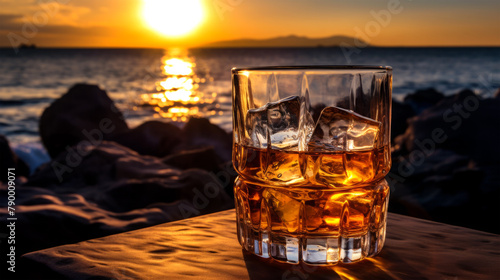 whiskey beverage on background © Tidarat