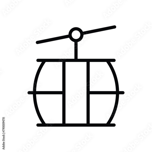 Cable Car Cabin vector icon