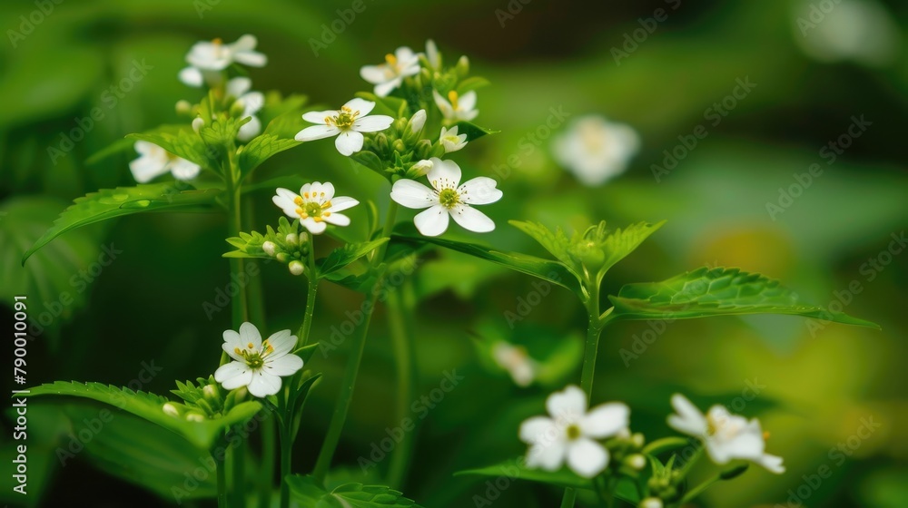 Graceful Presence of Small White Flower in Nature Graceful Presence of Small White Flower in Nature