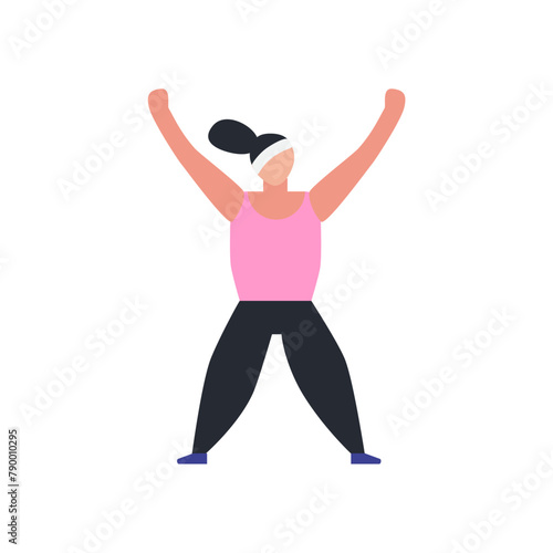 the teacher's pose is greeting teacher