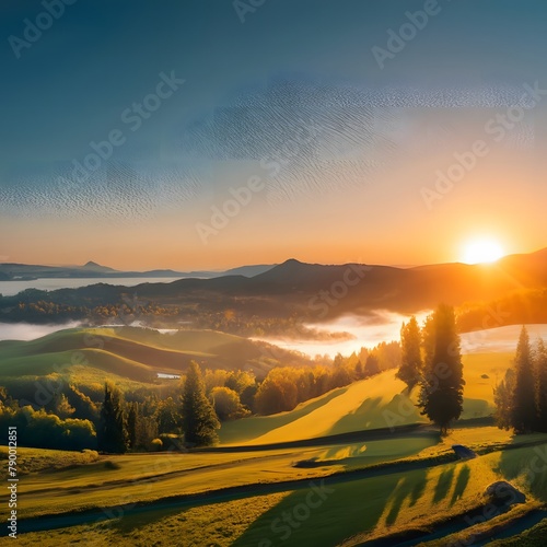 sunset in the mountains