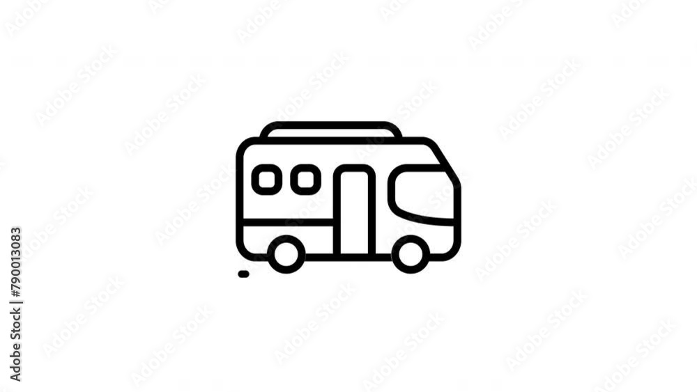School Bus animated icon with alpha channel. Perfect for project and ...