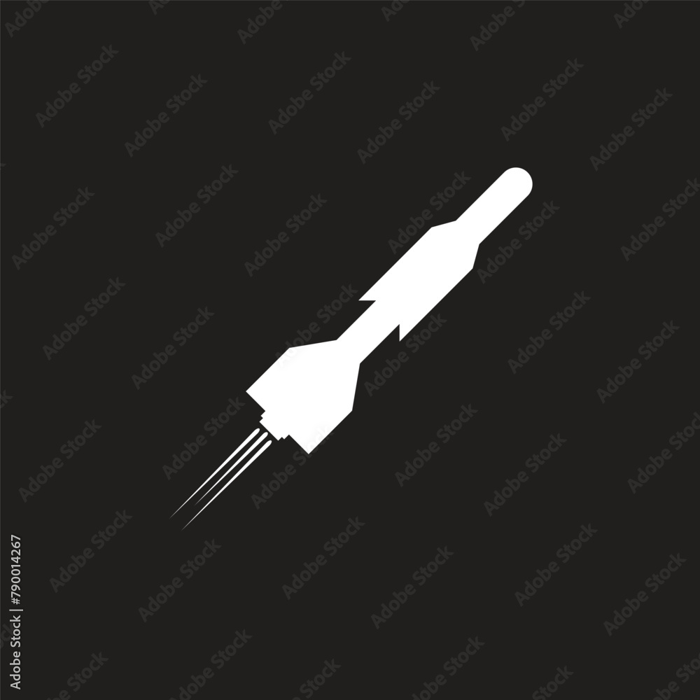 Fototapeta premium missile icon illustration