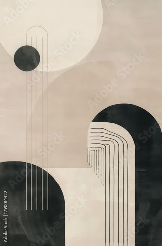 Beige and White Wallpaper With White Circles