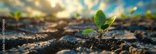 Plant Sprouts in Front of the Sun