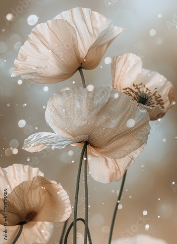 Group of White Flowers on Table