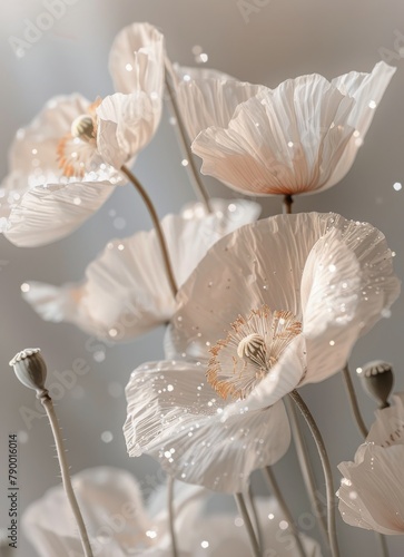 Group of White Flowers on Table