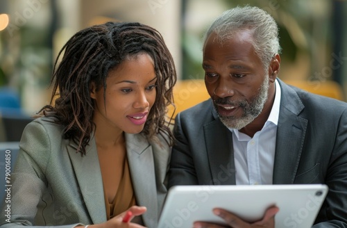 People Viewing Content on Tablet