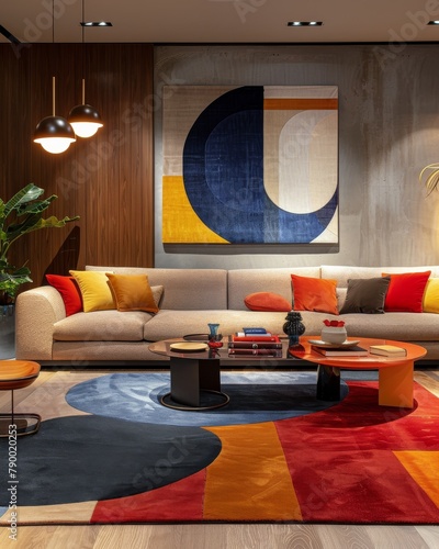 Living Room With Furniture and Painting