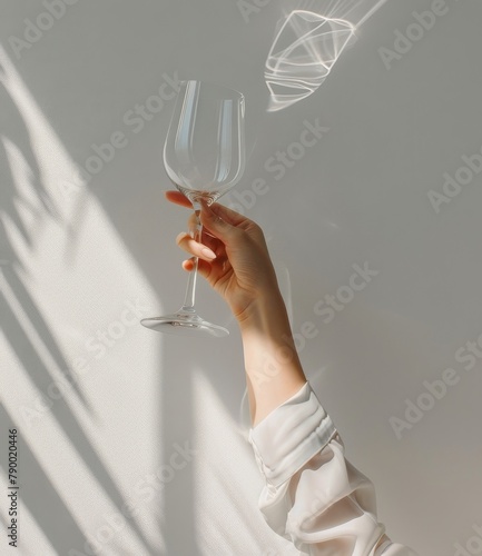 Person Holding Wine Glass Up in the Air