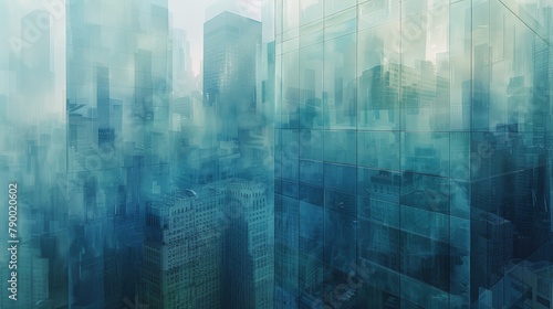 Skyline of Tall Buildings in a City