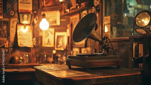 Old-fashioned Record Player photo