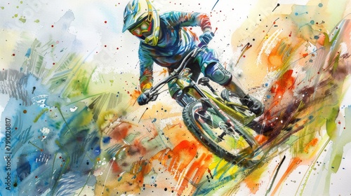 Wallpaper Mural Bring the concept of utopian dreams and extreme sports to life through a watercolor painting Showcase vibrant colors and blend them seamlessly to evoke a sense of movement and excitement, Torontodigital.ca