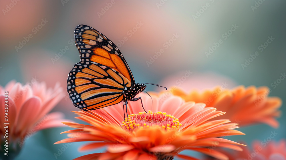 emperor butterfly, sunny flower field. emperor butterfly, sunny flower field.