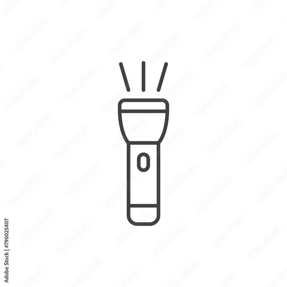 Flashlight icon in flat style. Electric lamp vector illustration on isolated background. Pocket lantern sign business concept. Flashlight icon in flat style. Electric lamp vector illustration on isolated background. Pocket lantern sign business concept.