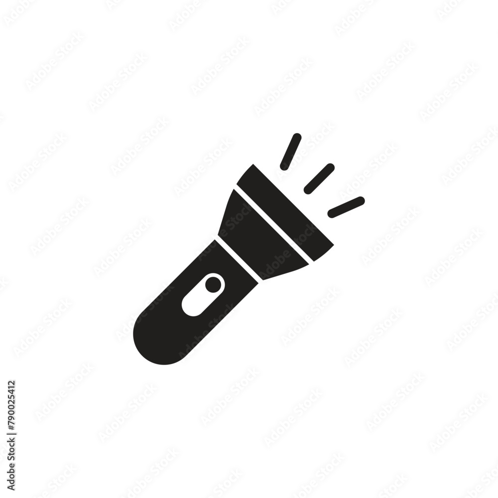 Flashlight icon in flat style. Electric lamp vector illustration on isolated background. Pocket lantern sign business concept. Flashlight icon in flat style. Electric lamp vector illustration on isolated background. Pocket lantern sign business concept.