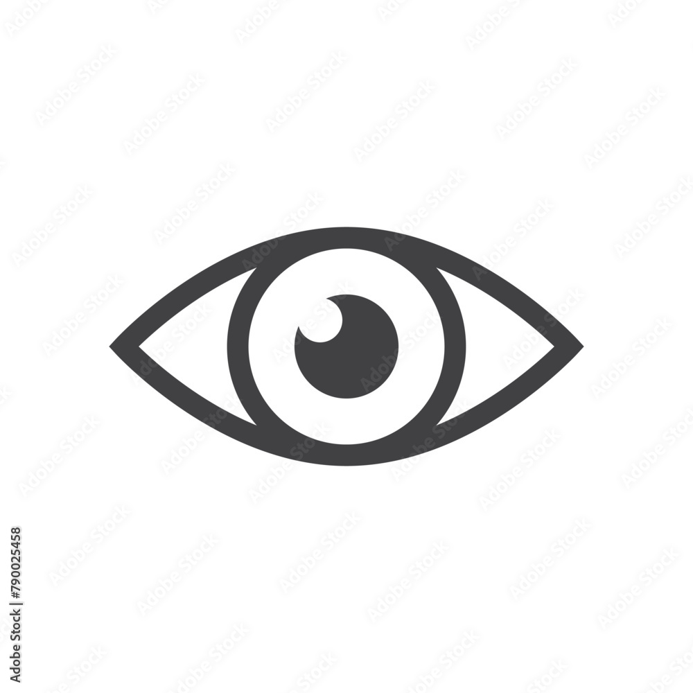 Human eye icon in flat style. Eyeball vector illustration on isolated background. Vision sign business concept. Human eye icon in flat style. Eyeball vector illustration on isolated background. Vision sign business concept.