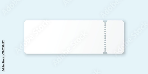 Ticket icon in flat style. Coupon vector illustration on isolated background. Voucher sign business concept.