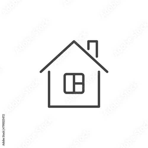 House icon in flat style. Home vector illustration on isolated background. Building sign business concept.