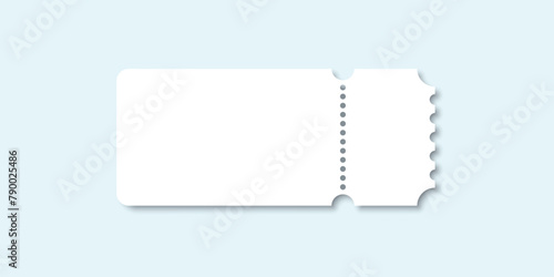 Ticket icon in flat style. Coupon vector illustration on isolated background. Voucher sign business concept.