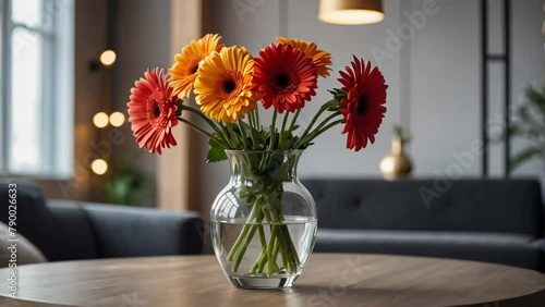 Wallpaper Mural beautiful vase with gerberas in a living room design

 Torontodigital.ca