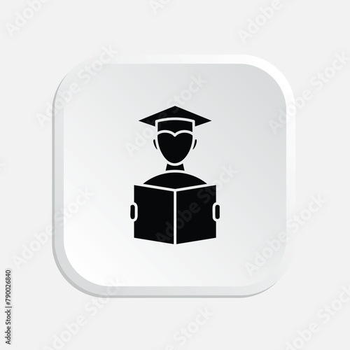 learning Icon, education, study, knowledge, skills, development, growth, training, teaching, instruction, learning process, lifelong learning, self-directed learning, educational resources