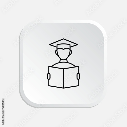 learning Icon, education, study, knowledge, skills, development, growth, training, teaching, instruction, learning process, lifelong learning, self-directed learning, educational resources