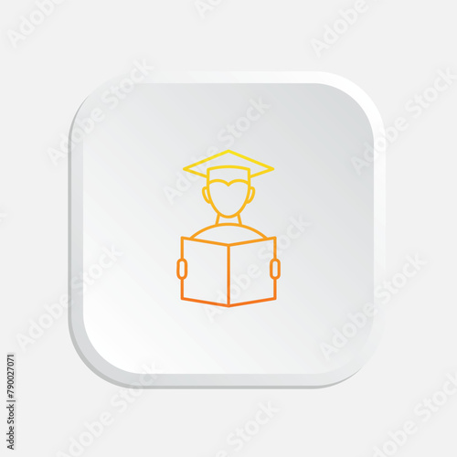 learning Icon, education, study, knowledge, skills, development, growth, training, teaching, instruction, learning process, lifelong learning, self-directed learning, educational resources